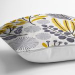 - RealHomes Dijital Baskılı Modern Yastık Kırlent Kılıfı - Realhomes Sanatsal Tropik Yaprak Motifli Dekoratif Yastık Kırlent Kılıfı Realhomes