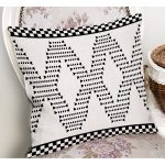 - RealHomes Dijital Baskılı Modern Yastık Kırlent Kılıfı - Realhomes Siyah Beyaz İskandinav Motifli Dijital Baskılı Modern Yastık Kılıfı Realhomes