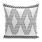 - RealHomes Dijital Baskılı Modern Yastık Kırlent Kılıfı - Realhomes Siyah Beyaz İskandinav Motifli Dijital Baskılı Modern Yastık Kılıfı Realhomes