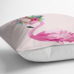 - RealHomes Dijital Baskılı Modern Yastık Kırlent Kılıfı - Realhomes Pembe Flamingo Motifli Dijital Baskılı Yastık Kırlent Kılıfı Realhomes