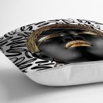 - RealHomes Dijital Baskılı Modern Yastık Kırlent Kılıfı - Realhomes Dalgalı Siyah Beyaz Zemin Afrika Kadın Motifli Yastık Kırlent Kılıfı Realhomes