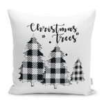 - RealHomes Dijital Baskılı Modern Yastık Kırlent Kılıfı - Realhomes Christmas Temalı Ekose Çam Ağacı Motifli Yastık Kırlent Kılıfı Realhomes