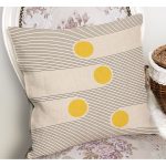 - RealHomes Dijital Baskılı Modern Yastık Kırlent Kılıfı - Realhomes Krem Zemin Çizgili Tasarımlı Modern Yastık Kırlent Kılıfı Realhomes