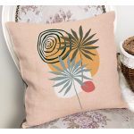 - RealHomes Dijital Baskılı Modern Yastık Kırlent Kılıfı - Realhomes Pudra Zemin Tropik Yaprak Tasarımlı Yastık Kırlent Kılıfı Realhomes