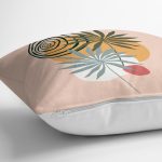 - RealHomes Dijital Baskılı Modern Yastık Kırlent Kılıfı - Realhomes Pudra Zemin Tropik Yaprak Tasarımlı Yastık Kırlent Kılıfı Realhomes