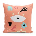 Turuncu Zemin Onedraw Motifli Yastık Kırlent Kılıfı Realhomes