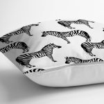 - RealHomes Dijital Baskılı Modern Yastık Kırlent Kılıfı - Realhomes Zebra Tasarımlı Dijital Baskılı Yastık Kırlent Kılıfı Realhomes