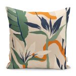 - RealHomes Dijital Baskılı Modern Yastık Kırlent Kılıfı - Realhomes Sanatsal Yaprak Tasarımlı Dekoratif Yastık Kırlent Kılıfı Realhomes