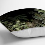 - RealHomes Dijital Baskılı Modern Yastık Kırlent Kılıfı - Realhomes Siyah Zemin Tropik Orman Temalı Dekoratif Yastık Kırlent Kılıfı Realhomes