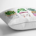 - RealHomes Dijital Baskılı Modern Yastık Kırlent Kılıfı - Realhomes Vazo Temalı Tropik Yaprak Motifli Modern Yastık Kırlent Kılıfı Realhomes