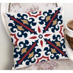 - RealHomes Dijital Baskılı Modern Yastık Kırlent Kılıfı - Realhomes Lacivert Bordo Damask Motifli Modern Yastık Kırlent Kılıfı Realhomes