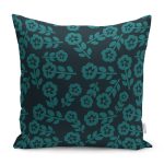 - RealHomes Dijital Baskılı Modern Yastık Kırlent Kılıfı - Realhomes Koyu Füme Yeşil Çiçek Motifli Dekoratif Yastık Kırlent Kılıfı Realhomes