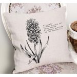 - RealHomes Dijital Baskılı Modern Yastık Kırlent Kılıfı - Realhomes Karakalem Çiçek Çizimli Yazılı Modern Yastık Kırlent Kılıfı Realhomes