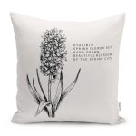 - RealHomes Dijital Baskılı Modern Yastık Kırlent Kılıfı - Realhomes Karakalem Çiçek Çizimli Yazılı Modern Yastık Kırlent Kılıfı Realhomes