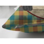 - RealHomes Çift Tarafı Dijital Baskılı Süet Yastık Kırlent Kılıfı - Realhomes Farm Fresh Ekose Motifli Kabak Temalı Modern Süet Yastık Kırlent Kılıfı Realhomes