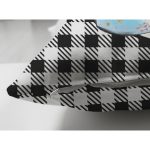 - RealHomes Çift Tarafı Dijital Baskılı Süet Yastık Kırlent Kılıfı - Realhomes Siyah Beyaz Ekose Motifli Coffee Temalı Modern Süet Yastık Kırlent Kılıfı Realhomes