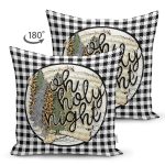 - RealHomes Çift Tarafı Dijital Baskılı Süet Yastık Kırlent Kılıfı - Realhomes Siyah Beyaz Ekose Motifli Özel Tasarım Modern Süet Yastık Kırlent Kılıfı Realhomes