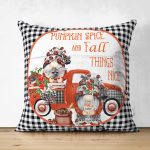 - RealHomes Çift Tarafı Dijital Baskılı Süet Yastık Kırlent Kılıfı - Realhomes Siyah Beyaz Ekose Pumpkin Özel Tasarımlı Modern Süet Yastık Kırlent Kılıfı Realhomes