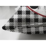 - RealHomes Çift Tarafı Dijital Baskılı Süet Yastık Kırlent Kılıfı - Realhomes Siyah Beyaz Ekose Mery Christmas Özel Tasarımlı Modern Süet Yastık Kırlent Kılıfı Realhomes