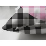 - RealHomes Çift Tarafı Dijital Baskılı Süet Yastık Kırlent Kılıfı - Realhomes Siyah Beyaz Ekose Pembe Love Temalı Modern Süet Yastık Kırlent Kılıfı Realhomes