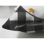 - RealHomes Çift Tarafı Dijital Baskılı Süet Yastık Kırlent Kılıfı - Realhomes Siyah Ekose Kabak Tasarımlı Dijital Baskılı Modern Süet Yastık Kırlent Kılıfı Realhomes