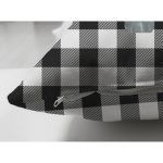 - RealHomes Çift Tarafı Dijital Baskılı Süet Yastık Kırlent Kılıfı - Realhomes Siyah Beyaz Ekose Tasarımlı Kabaklı Araba Modern Süet Yastık Kırlent Kılıfı Realhomes