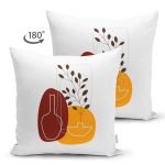 - RealHomes Çift Tarafı Dijital Baskılı Süet Yastık Kırlent Kılıfı - Realhomes Onedraw Çizimli Özel Tasarımlı Süet Yastık Kırlent Kılıfı Realhomes