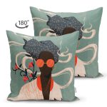 - RealHomes Çift Tarafı Dijital Baskılı Süet Yastık Kırlent Kılıfı - Realhomes Eskitme Motifli Siyahi Adam Tasarımlı Süet Yastık Kırlent Kılıfı Realhomes