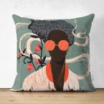 - RealHomes Çift Tarafı Dijital Baskılı Süet Yastık Kırlent Kılıfı - Realhomes Eskitme Motifli Siyahi Adam Tasarımlı Süet Yastık Kırlent Kılıfı Realhomes