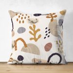 Soyut Tasarımlı Özel Tasarım Dekoratif Süet Yastık Kırlent Kılıfı Realhomes