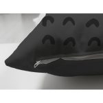 - RealHomes Çift Tarafı Dijital Baskılı Süet Yastık Kırlent Kılıfı - Realhomes Sanatsal Siyah Zemin Sarı Yuvarlak Tasarımlı Süet Yastık Kırlent Kılıfı Realhomes