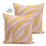 - RealHomes Çift Tarafı Dijital Baskılı Süet Yastık Kırlent Kılıfı - Realhomes Pembe Zemin Puantiyeli Zebra Desen Motifli Süet Yastık Kırlent Kılıfı Realhomes