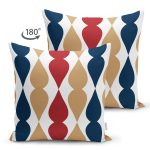 Renkli Damla Tasarımlı Dekoratif Süet Yastık Kırlent Kılıfı Realhomes