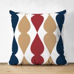 Renkli Damla Tasarımlı Dekoratif Süet Yastık Kırlent Kılıfı Realhomes