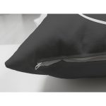 Koyu Gri One Line Çizimli Dijital Baskılı Süet Yastık Kırlent Kılıfı Realhomes
