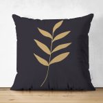 Koyu Lacivert Zeminli Dijital Baskılı Modern Süet Yastık Kırlent Kılıfı Realhomes