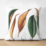- RealHomes Çift Tarafı Dijital Baskılı Süet Yastık Kırlent Kılıfı - Realhomes 3D Tropik Yaprak Tasarımlı Modern Süet Yastık Kırlent Kılıfı Realhomes