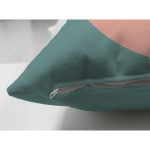 Turkuaz Pudra Zeminli Gül Motifli Süet Yastık Kırlent Kılıfı Realhomes