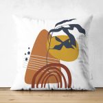 Soyut Motifli Dijital Baskılı Süet Yastık Kırlent Kılıfı Realhomes