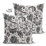 - RealHomes Çift Tarafı Dijital Baskılı Süet Yastık Kırlent Kılıfı - Realhomes Siyah Beyaz Sanatsal Çizimli Özel Tasarım Süet Yastık Kırlent Kılıfı Realhomes