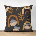 Soyut Motifli Dijital Baskılı Süet Yastık Kırlent Kılıfı Realhomes