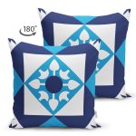 - RealHomes Çift Tarafı Dijital Baskılı Süet Yastık Kırlent Kılıfı - Realhomes Mavi Çini Desenli Dijital Baskılı Süet Yastık Kırlent Kılıfı Realhomes
