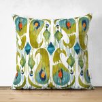 - RealHomes Çift Tarafı Dijital Baskılı Süet Yastık Kırlent Kılıfı - Realhomes Suluboya Tasarımlı Dijital Baskılı Dekoratif Süet Yastık Kırlent Kılıfı Realhomes