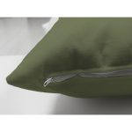 Düz Renkli Asker Yeşili Dijital Baskılı Modern Süet Yastık Kırlent Kılıfı Realhomes