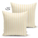 - RealHomes Çift Tarafı Dijital Baskılı Süet Yastık Kırlent Kılıfı - Realhomes Sarı Beyaz Düz Çizgili Özel Tasarım Dekoratif Süet Yastık Kırlent Kılıfı Realhomes
