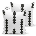 - RealHomes Çift Tarafı Dijital Baskılı Süet Yastık Kırlent Kılıfı - Realhomes İskandinav Üçgen Ok Tasarımlı Dijital Baskılı Süet Yastık Kırlent Kılıfı Realhomes