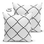 - RealHomes Çift Tarafı Dijital Baskılı Süet Yastık Kırlent Kılıfı - Realhomes Siyah Beyaz Dijital Baskılı Dekoratif Süet Yastık Kırlent Kılıfı Realhomes