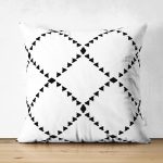 - RealHomes Çift Tarafı Dijital Baskılı Süet Yastık Kırlent Kılıfı - Realhomes Siyah Beyaz Dijital Baskılı Dekoratif Süet Yastık Kırlent Kılıfı Realhomes