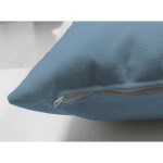 Bebek Mavi Düz Renkli Dijital Baskılı Dekoratif Süet Yastık Kırlent Kılıfı Realhomes