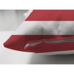 - RealHomes Çift Tarafı Dijital Baskılı Süet Yastık Kırlent Kılıfı - Realhomes Kırmızı Beyaz Düz Çizgili Özel Tasarım Süet Yastık Kırlent Kılıfı Realhomes